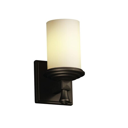 Justice Design FSN-8531-10-OPAL-NCKL Deco 1-Light Wall Sconce, Glass Options: OPAL: Opal Glass Shade, Choose Finish: Brushed Nickel Finish, Choose Lamping Option: Standard Lamping